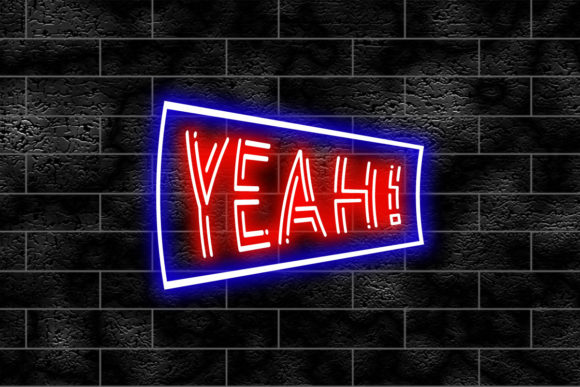 Download Neon Sign on a Brick Wall - Yeah - Premium Resources