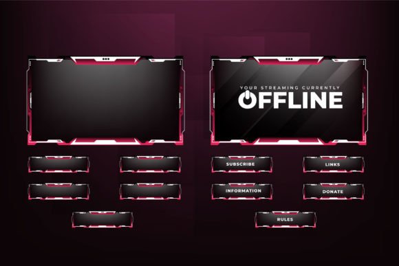 Download Futuristic Live Streaming Overlay Vector - Vector Collection
