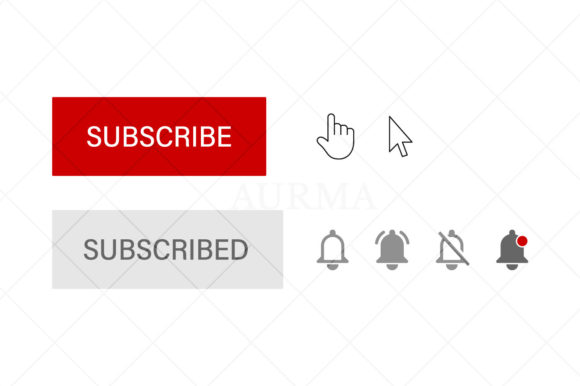 Download Subscribe Button, Hand and Arrow Cursor - Hand Collection