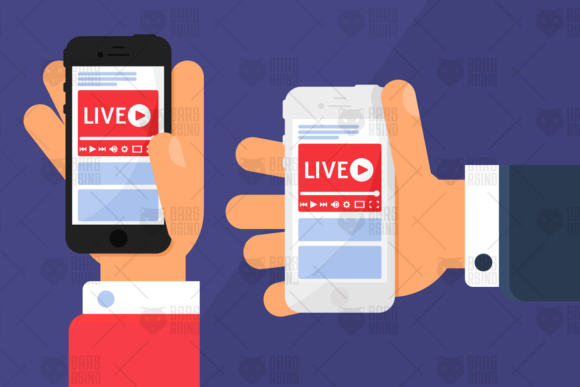 Download Live Streaming in Hand Illustration - Hand Collection