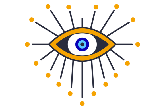 Download Occult Eye in Heart Shape. Magic Mystery - Magic Collection