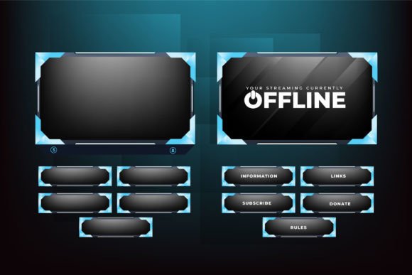 Download Live Gaming Overlay Vector Template - Vector Collection
